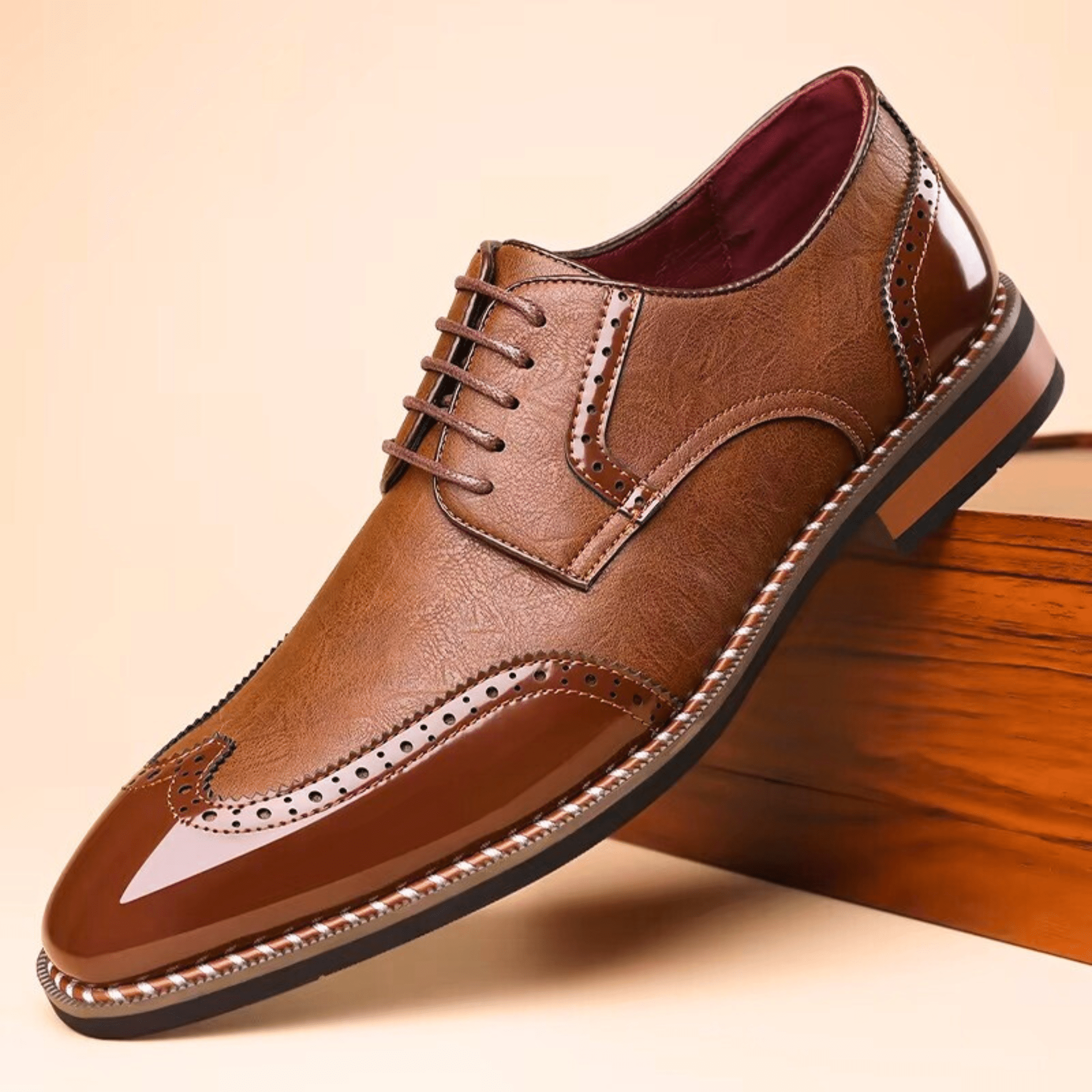 TWO TONE OXFORD SHOES FOR MEN