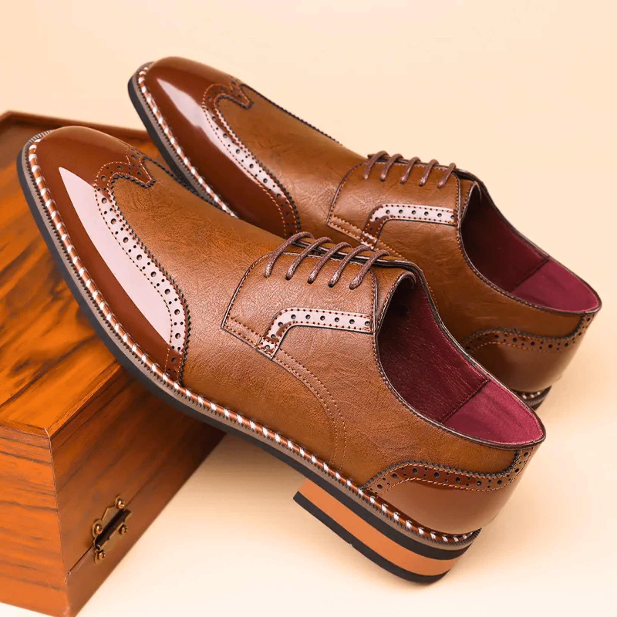 TWO TONE OXFORD SHOES FOR MEN