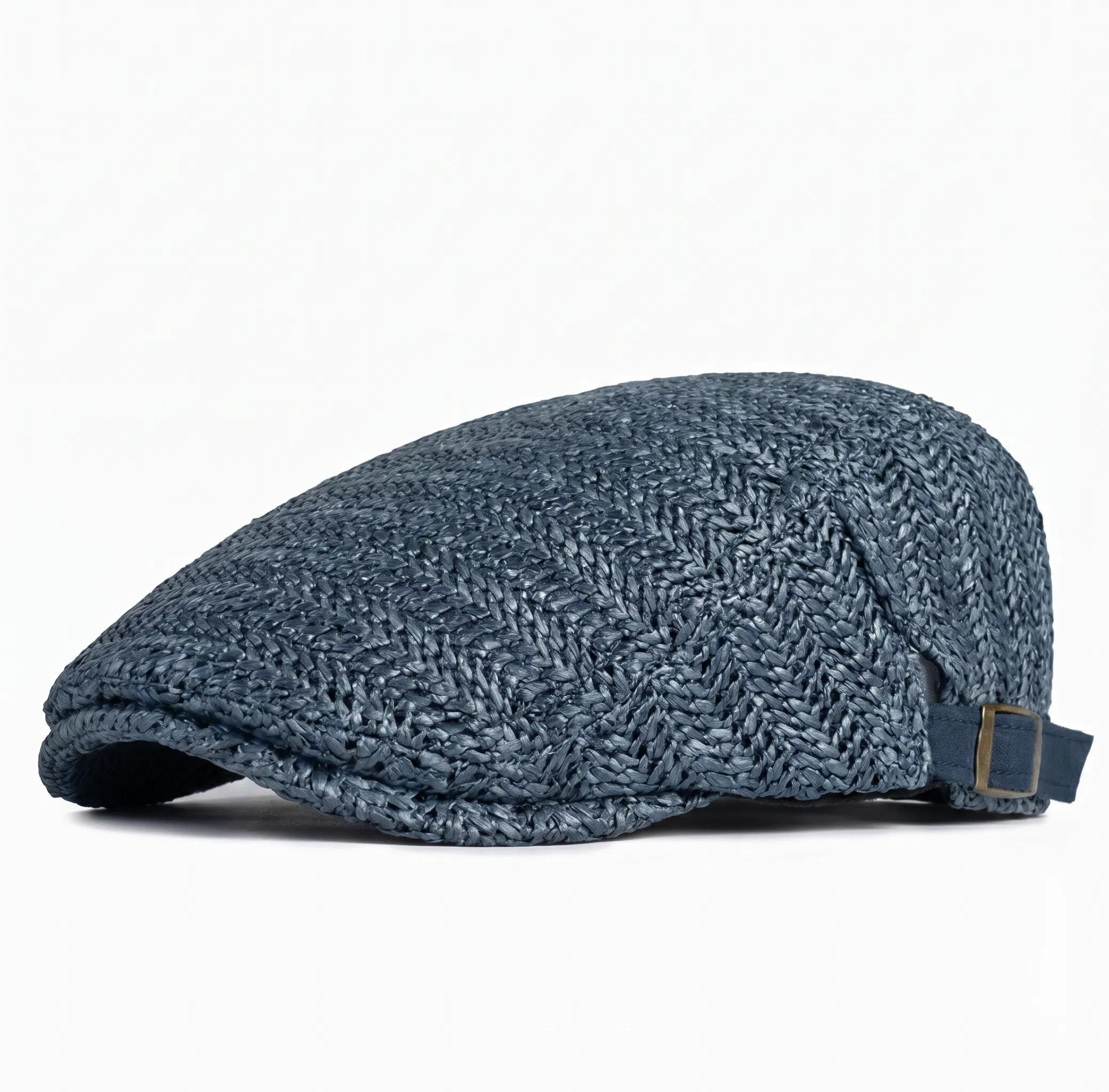 WOVEN STRAW FLAT CAP FOR MEN